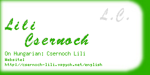 lili csernoch business card